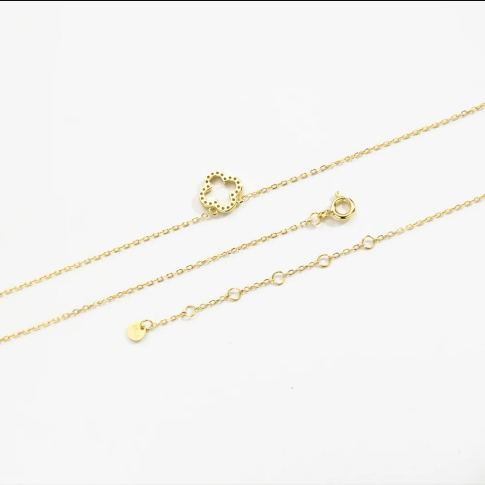Sterling silver diamond necklace - Picture 6 of 7